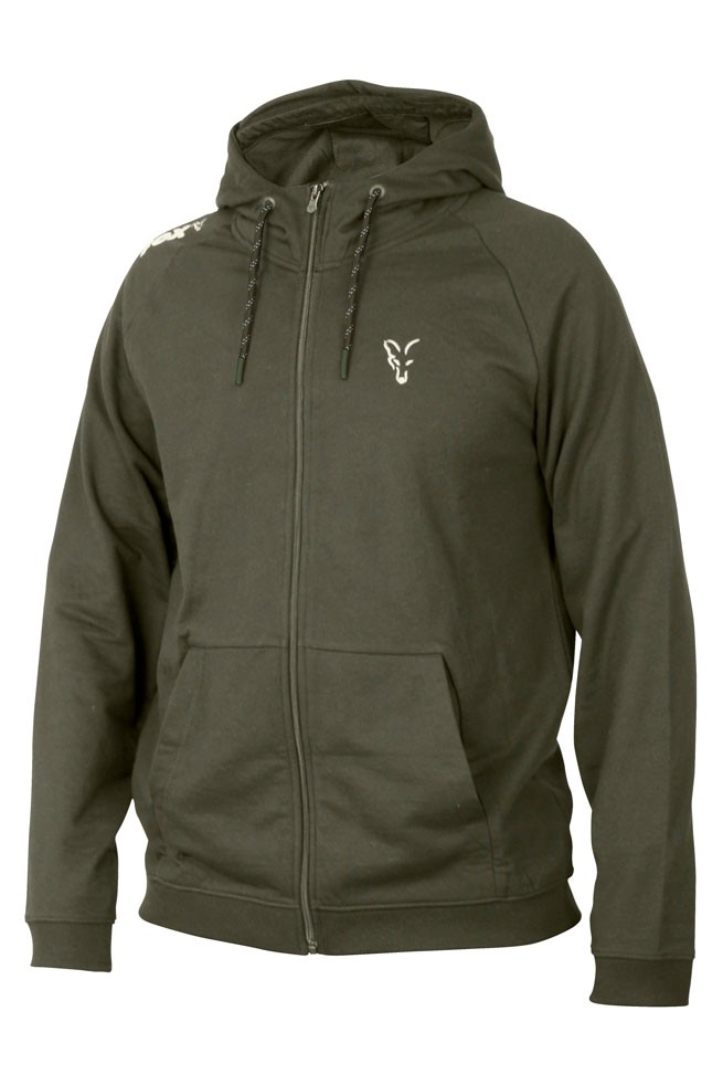 FOX COLLECTION GREEN & SILVER LW HOODIE L