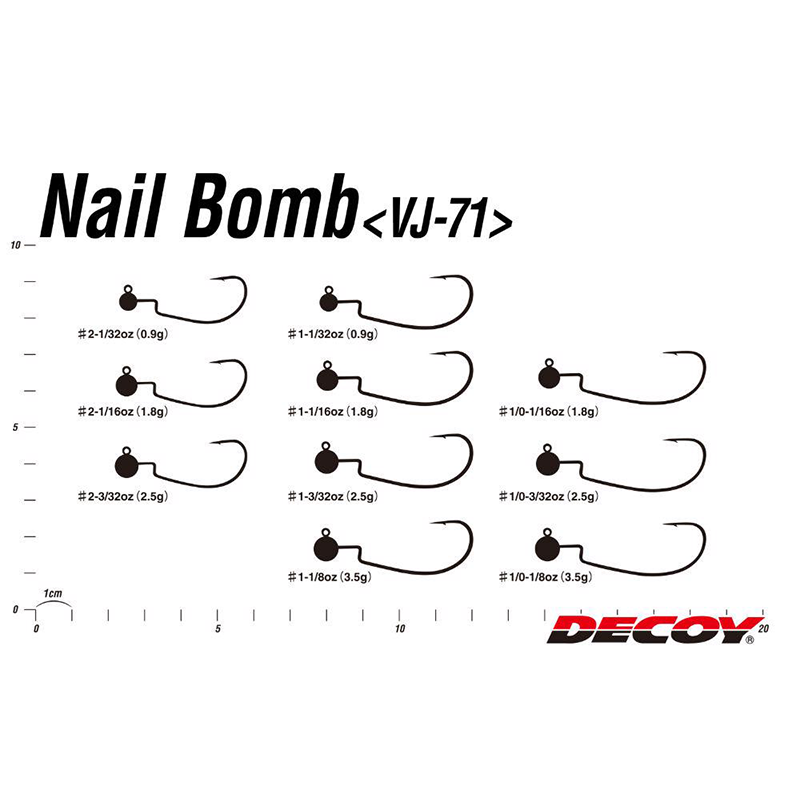 DECOY JIG FEJ OFFSET VJ-71 NAIL BOMB #2 1.8gr