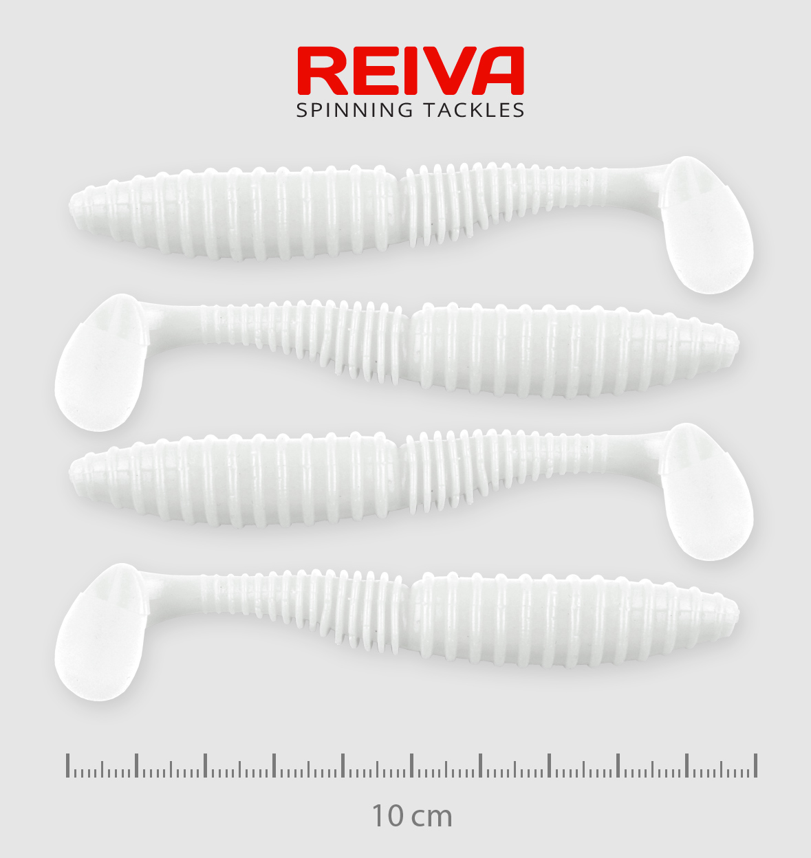 REIVA ZANDER POWER SHAD 10CM 4DB/CS. FEHÉR
