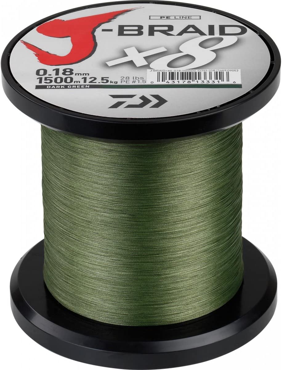 DAIWA J-BRAID X8 1500M 0,10MM GREEN