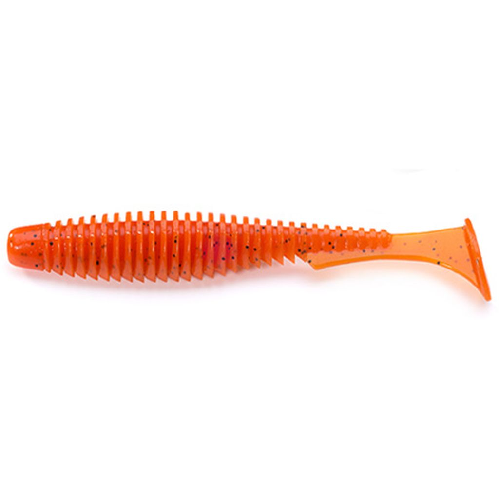 FISHUP U-SHAD 4" ORANGE PUMPKIN/BLACK