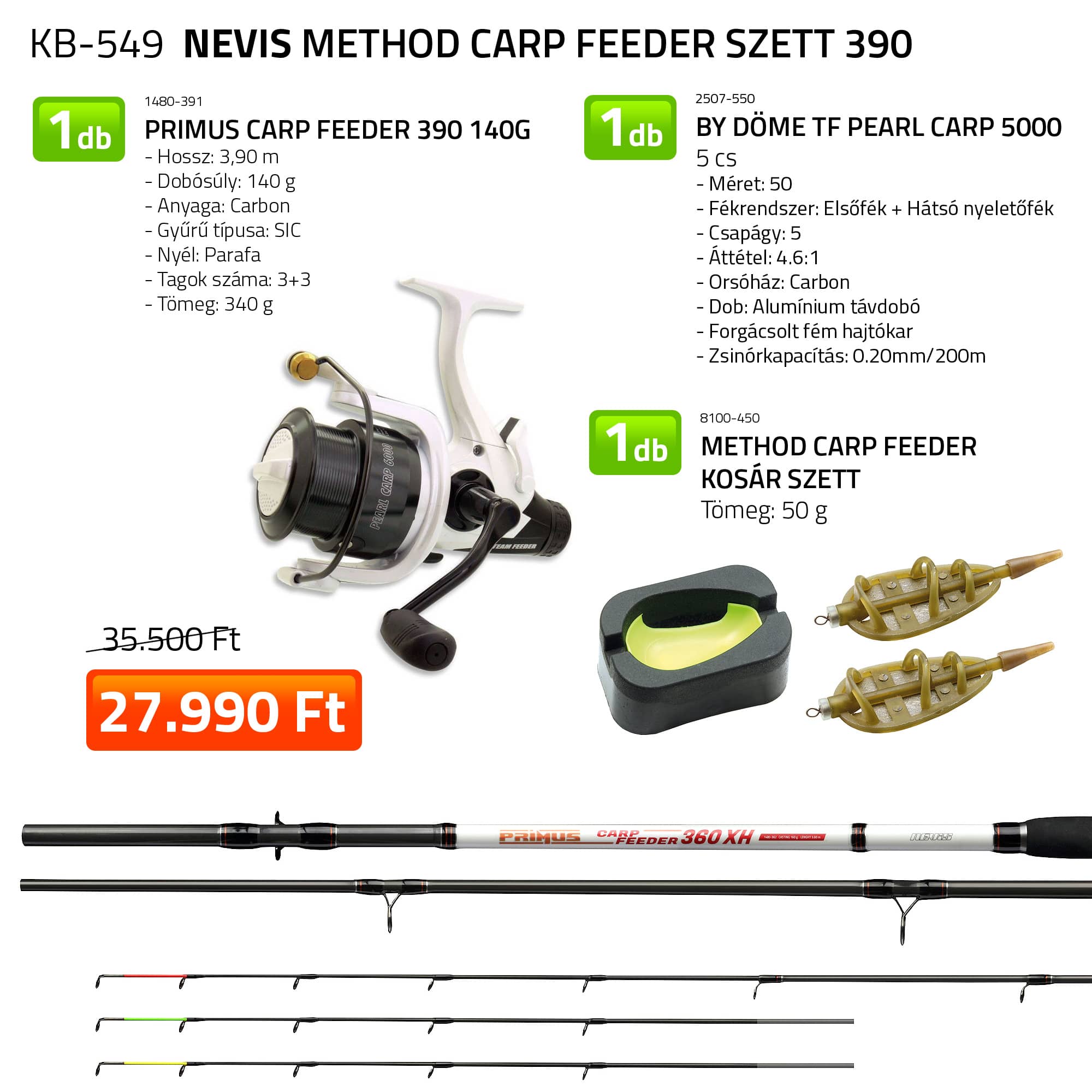 NEVIS METHOD CARP FEEDER SZETT 390