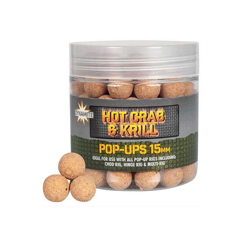 DYNAMITE BAITS HOT CRAB & KRILL POP-UP 15MM