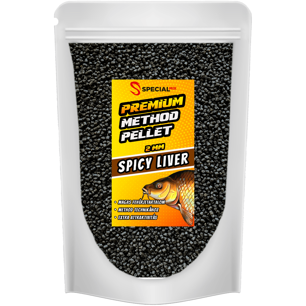 SPECIÁL MIX PRÉMIUM METHOD PELLET SPICY LIVER 2MM 500GR