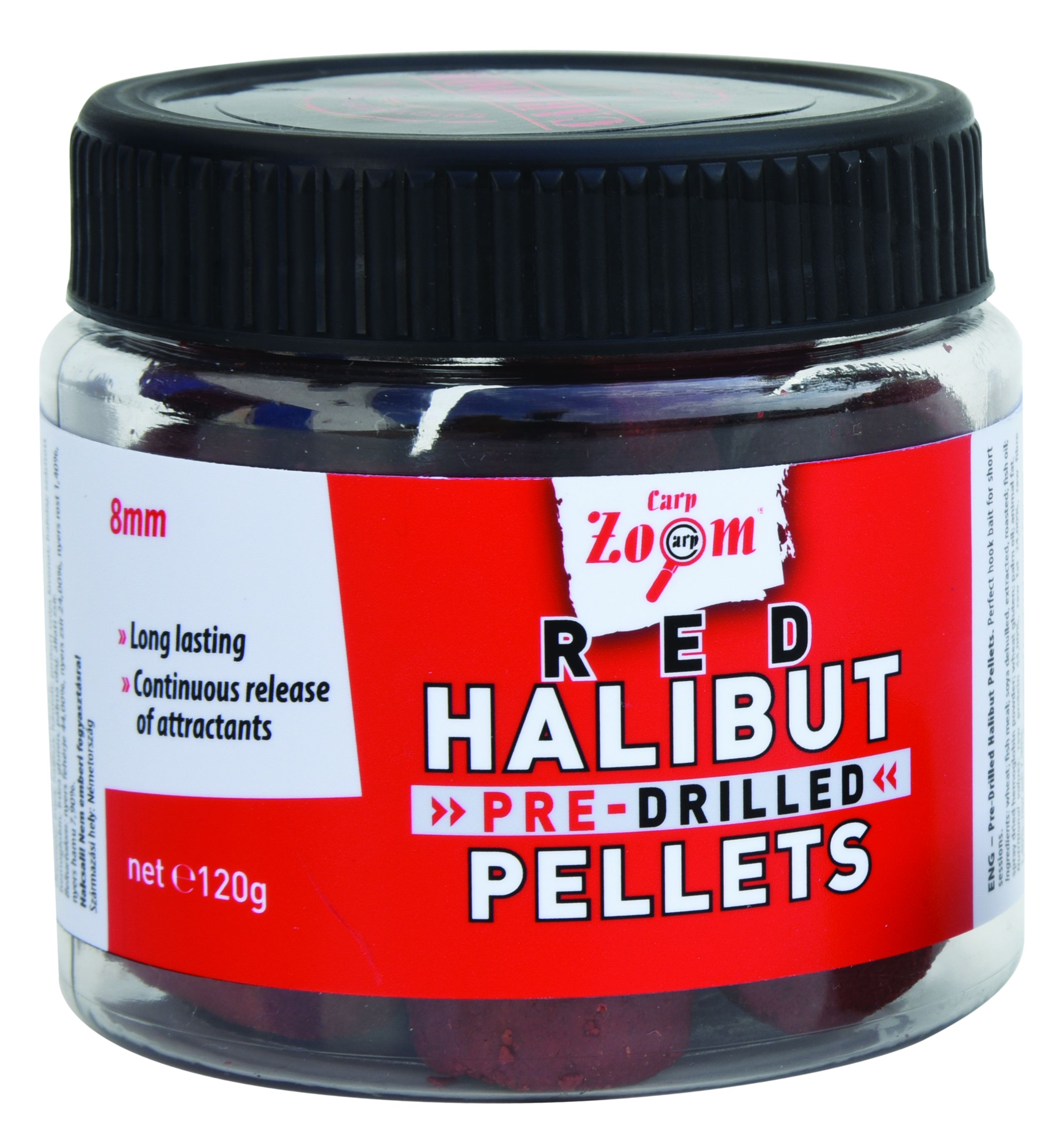 CARP ZOOM FÚRT RED HALIBUT PELLET PIROS 120G 20MM