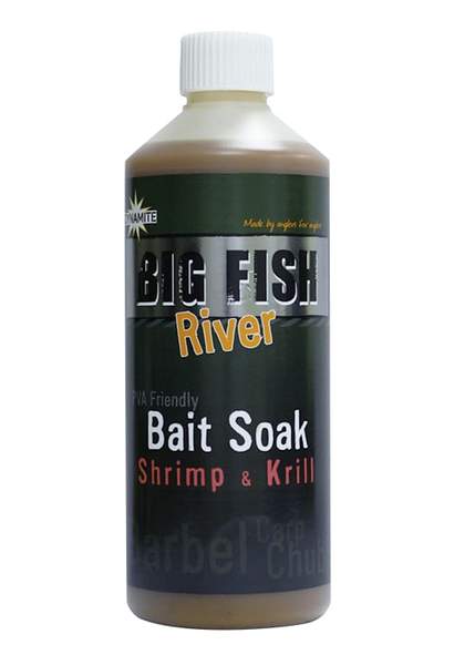 DYNAMITE BAITS BIG FISH RIVER BAIT SOAK SHRIMP KRILL 500 ML