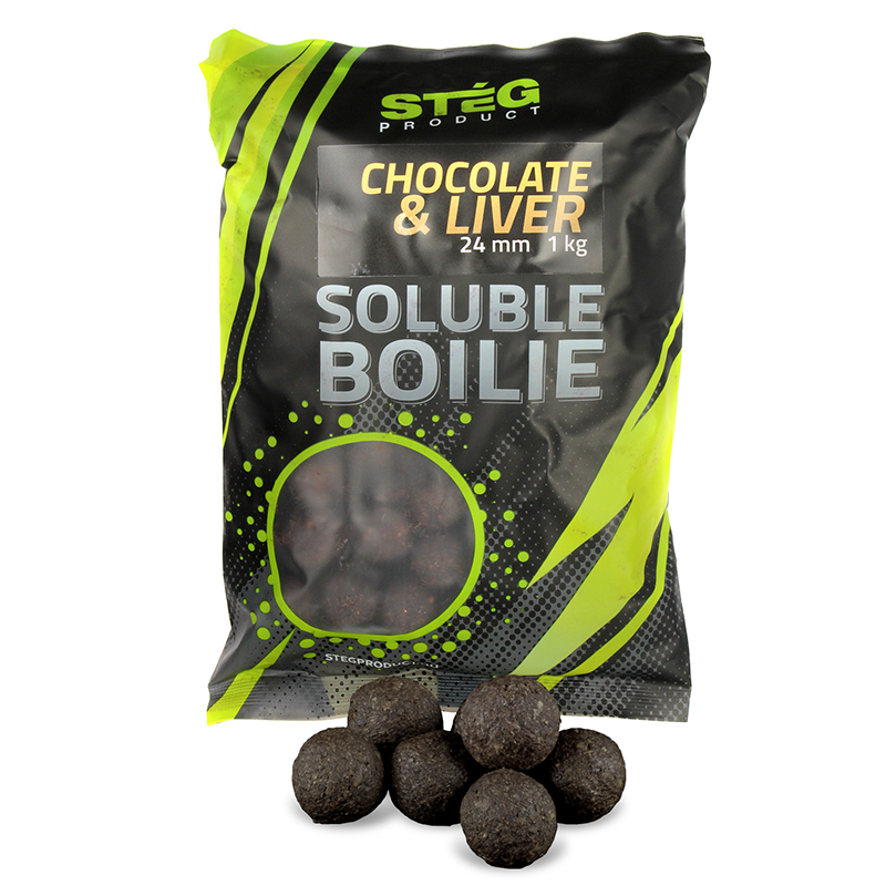 xSTÉG PRODUCT SOLUBLE BOILIE 24 MM CSOKI & MÁJ 1 KG