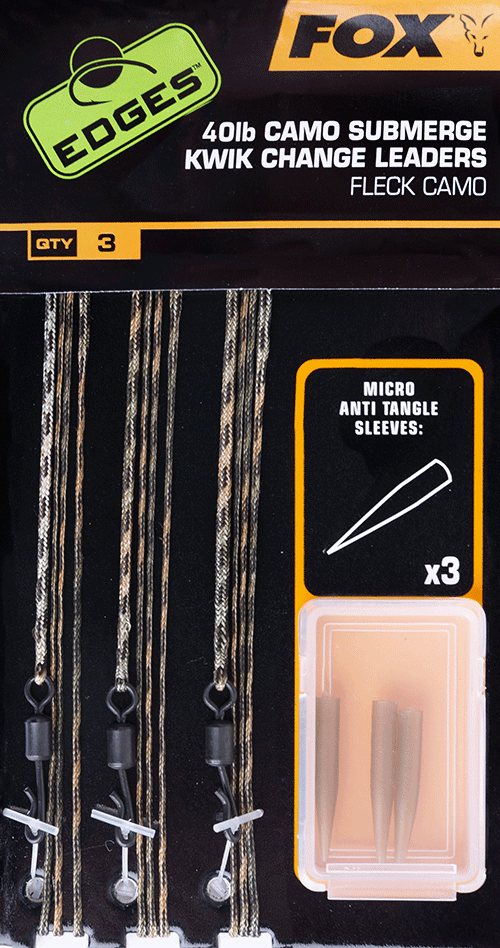 FOX EDGES CAMO SUBMERGE LEADERS KWICK CHANGE 40LB
