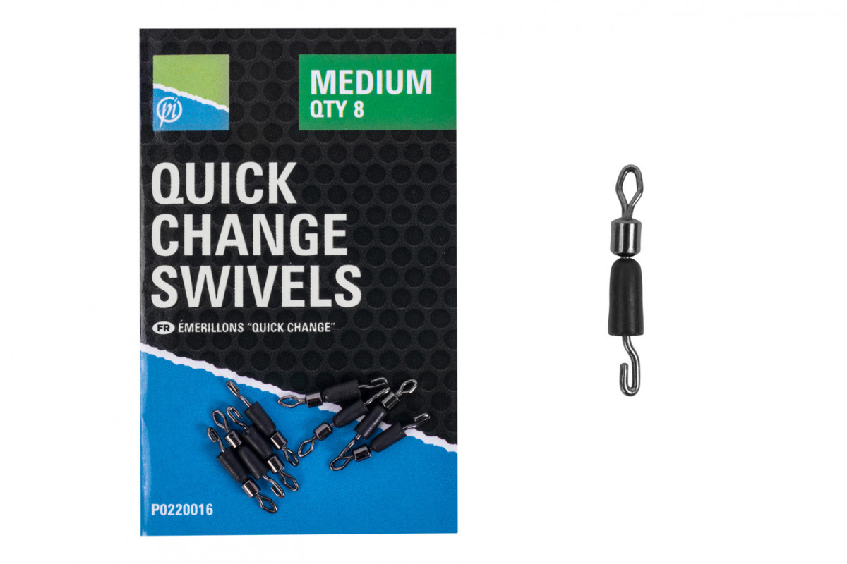 PRESTON QUICK CHANGE SWIVELS MEDIUM