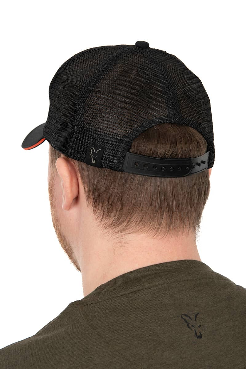 FOX TRUCKER CAP BLACK & ORANGE