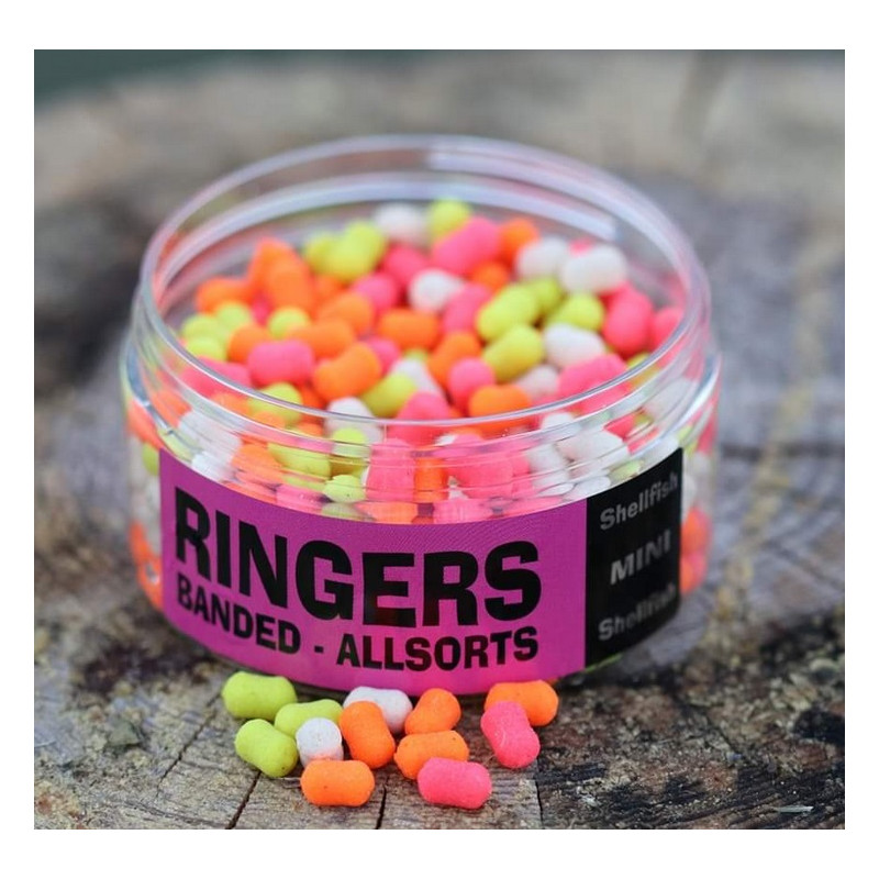 RINGERS BANDED ALLSORTS MINI - SHELLFISH