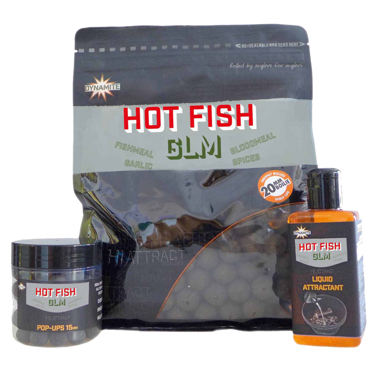 DYNAMITE BAITS HOT FISH AND GLM LIQUID ATTRACTANT 500ml