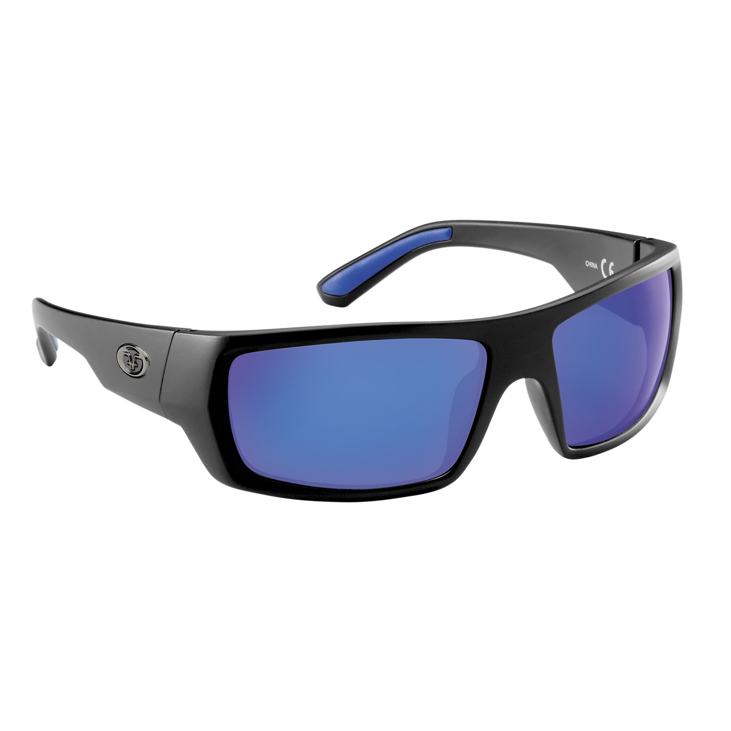 FLYING FISHERMAN SARGASSO SUNGLASSES MATTE BLACK SMOKE-BLUE MIRROR