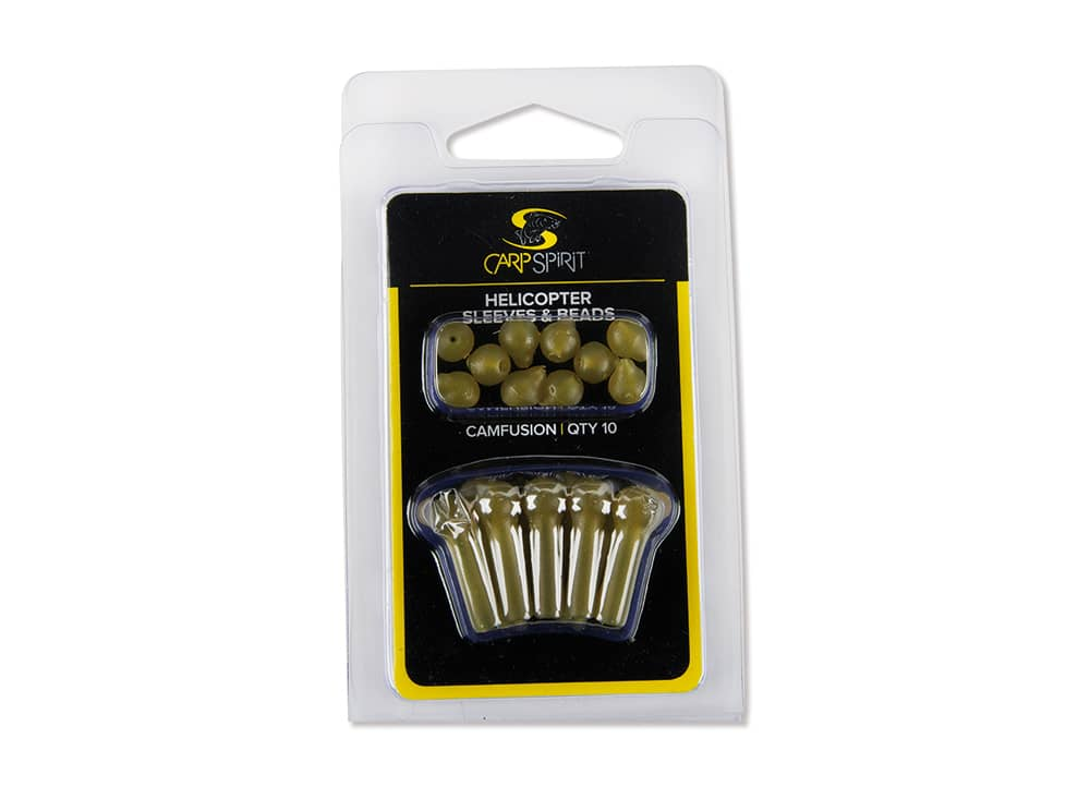 CARP SPIRIT HELICOPTER SLEEVES & BEADS - WEED GREEN