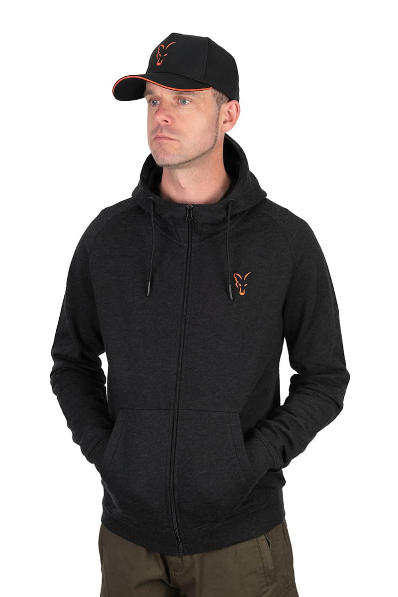 FOX LW HOODY BLACK & ORANGE - XXLARGE