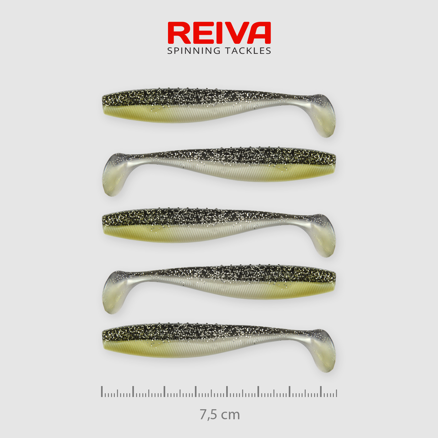 REIVA FLAT MINNOW SHAD 7,5CM FEKETE-EZÜST FLITTER