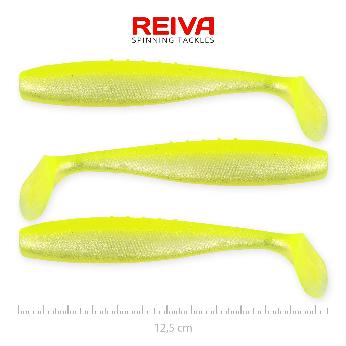 REIVA FLAT MINNOW SHAD 12,5CM 3DB CS. SÁRGA EZÜST