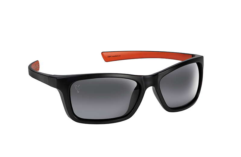 FOX SUNGLASSES WRAPS BLACK/ORANGE - GREY