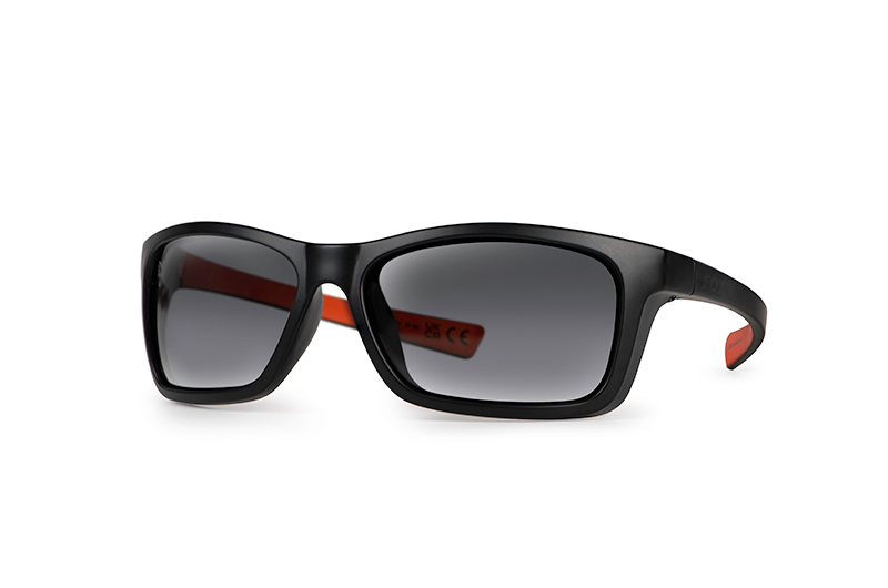 FOX SUNGLASSES WRAPS BLACK/ORANGE - GREY