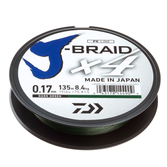 DAIWA J-BRAID X4E ZÖLD 270M 0,25MM
