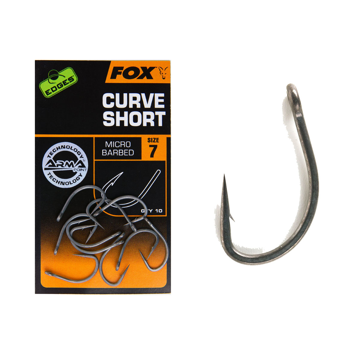 FOX EDGES ARMAPOINT CURVE SHANK SHORT SIZE 8