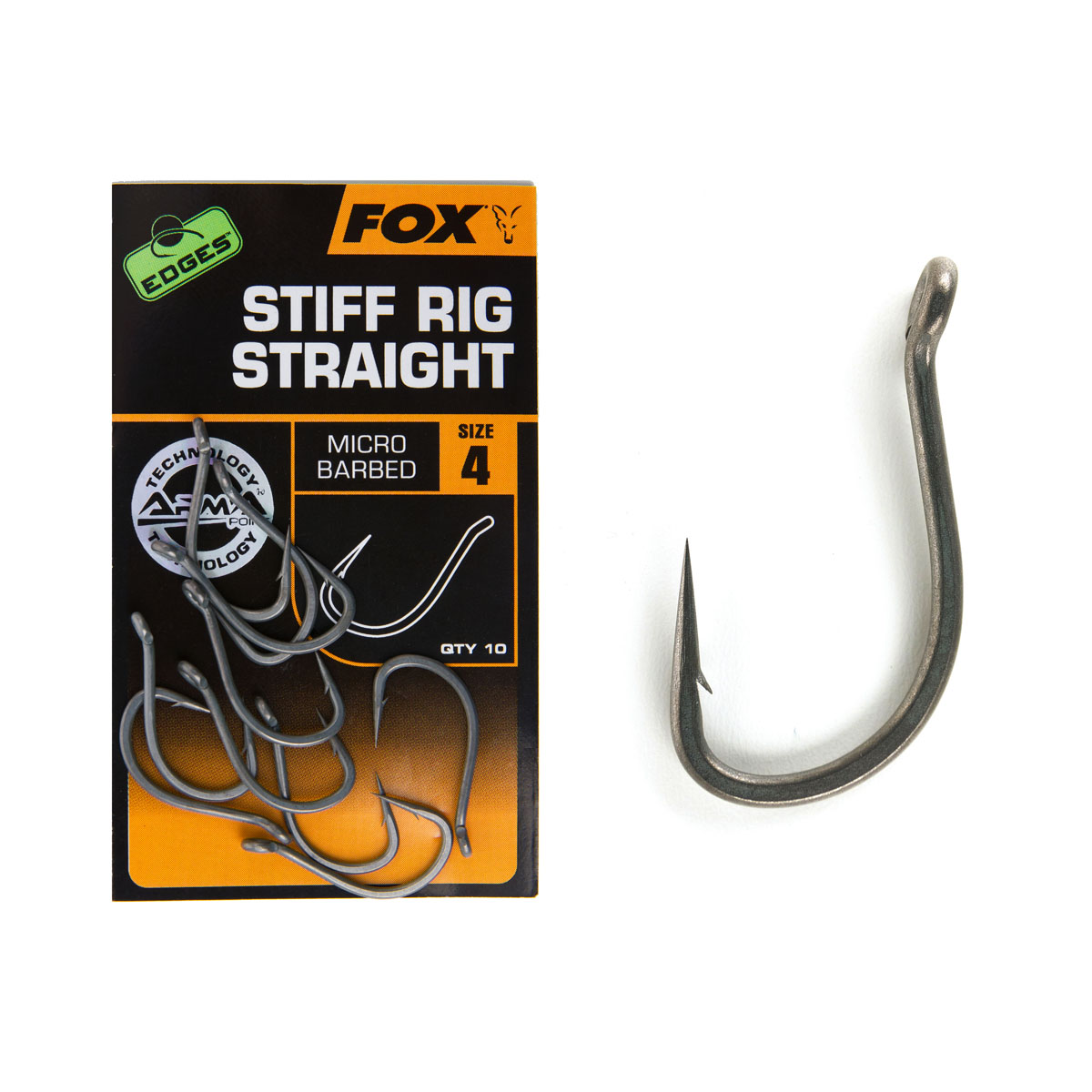 FOX EDGES ARMAPOINT STIFF RIG STRAIGHT SIZE 8