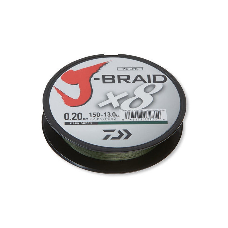 DAIWA J-BRAID X8 300m 0,16mm GREEN