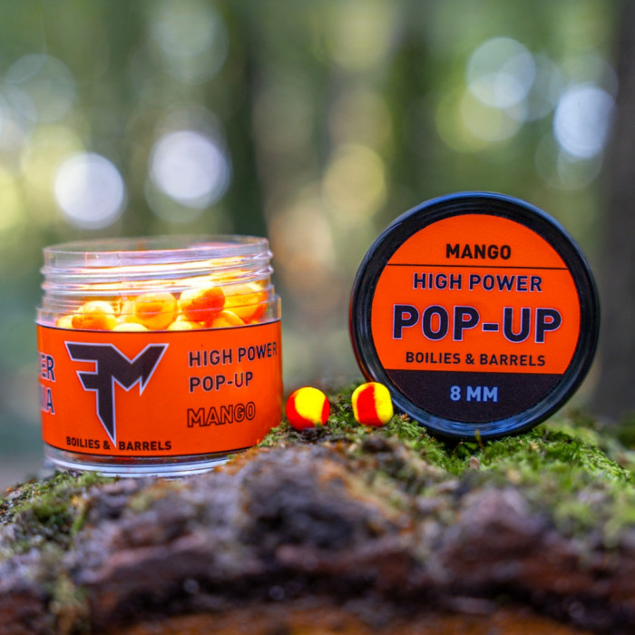 FEEDERMANIA HIGH POWER POP-UP BOILIES & BARRELS 8 MM MANGO