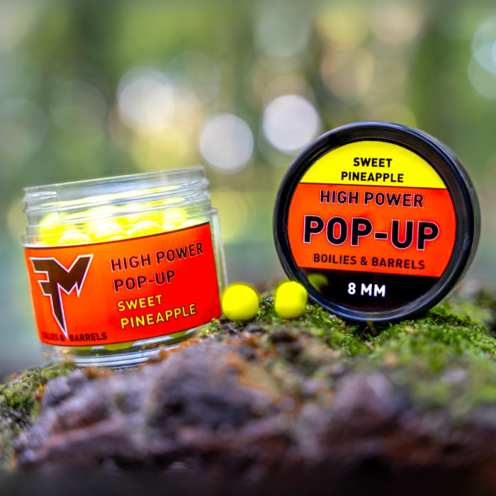 FEEDERMANIA HIGH POWER POP-UP BOILIES & BARRELS 8 MM SWEET PINEAPPLE