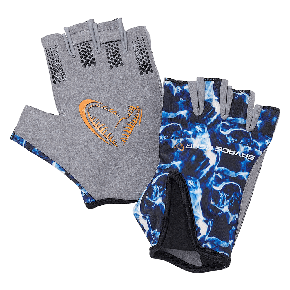 SAVAGE GEAR MARINE HALF GLOVE SEA BLUE XL