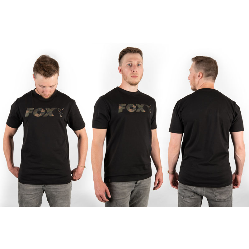 FOX BLACK CAMO PRINT T-SHIRT L