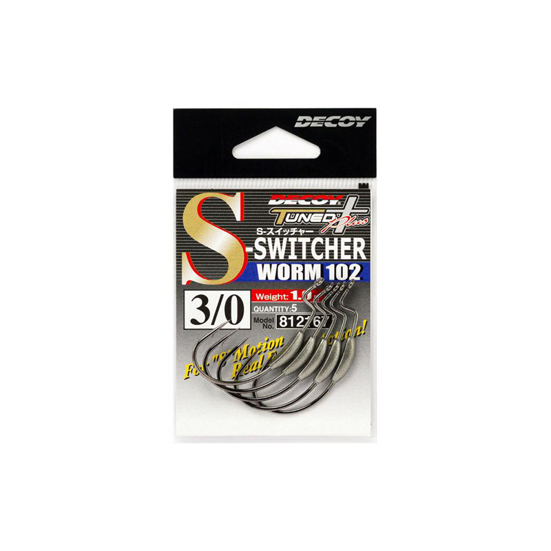 DECOY OFFSET HOROG SÚLYOZOTT WORM 102 S-SWICHER #2/0 0.5gr