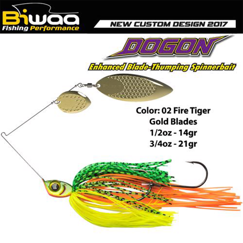 BIWAA SPINNERBAIT DOGON 1/2oz 14gr 02 Fire Tiger-Gold Blades