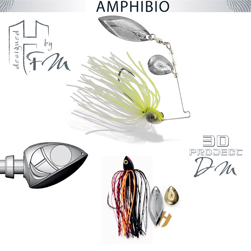 HERAKLES SPINNERBAIT AMPHIBIO TANDEM 3/8oz 10.5gr Devil