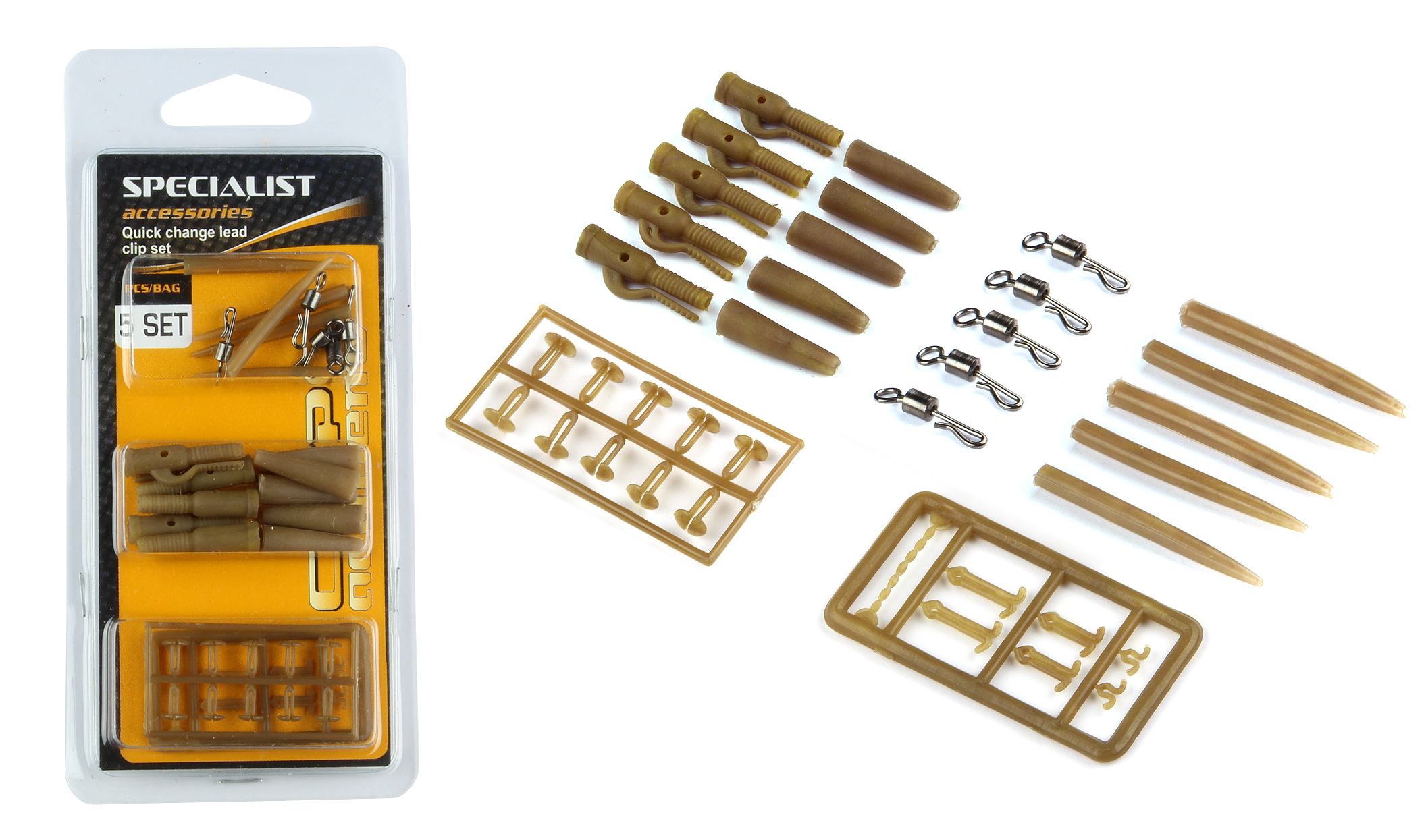 CARP ACADEMY QUICK CHANGE LEAD CLIP SET