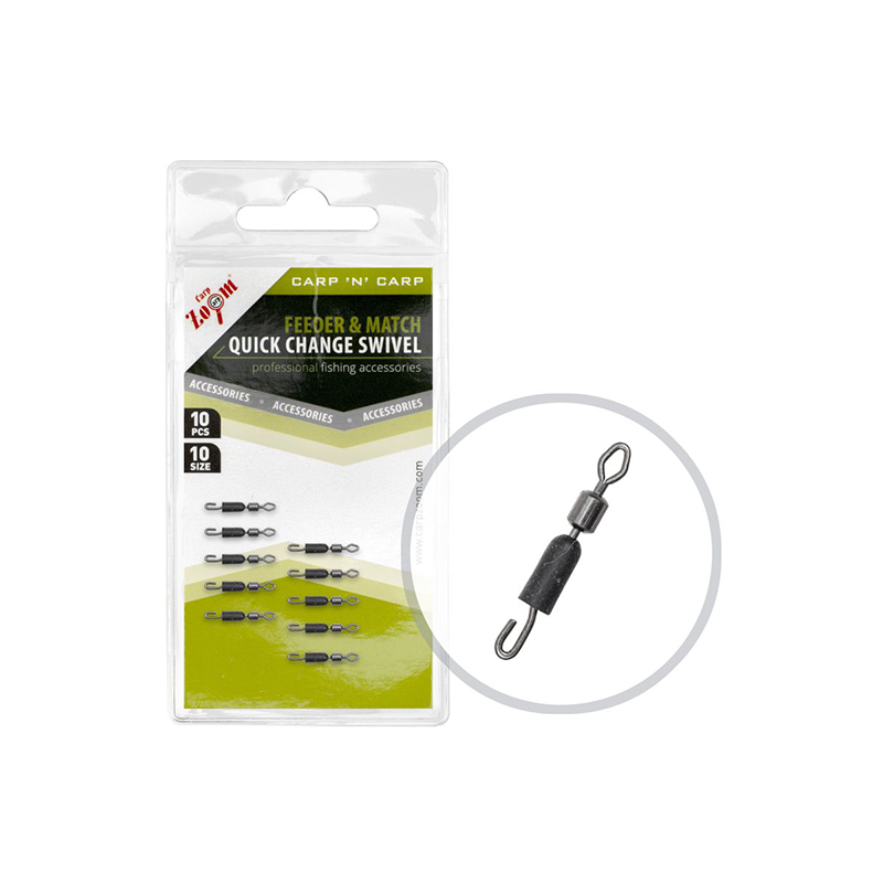 CARP ZOOM FEEDER & MATCH QUICK CHANGE SWIVEL 12