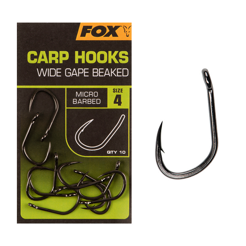 FOX CARP HOOKS WIDE GAPE 8