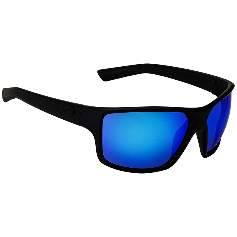 STRIKE KING S11 OPTICS CLINCH BLACK FRAME MULTI LAYER WHITE BLUE MIRROR GRAY BASE LENS STRIKE KING S11 OPTICS CLINCH BLACK FRAME MULTI LAYER WHITE BLUE MIRROR GRAY BASE LENS