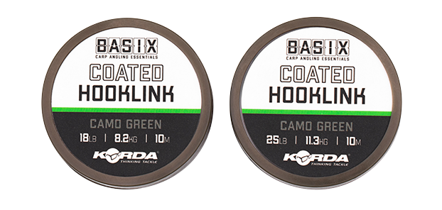 KORDA BASIX COATED HOOKLINK 10M 18LB