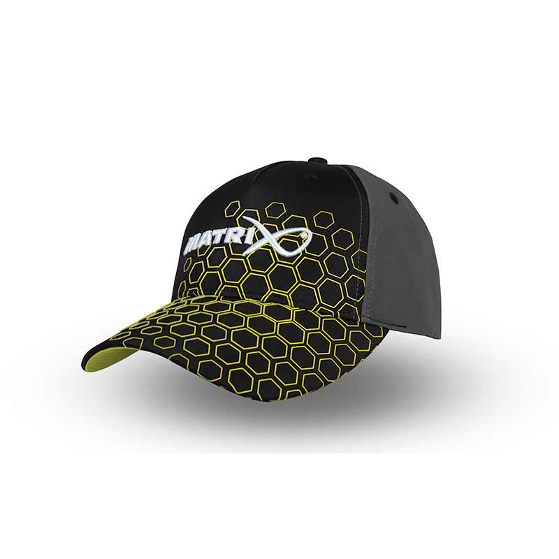 FOX MATRIX HEX PRINT BASEBALL CAP - BLACK