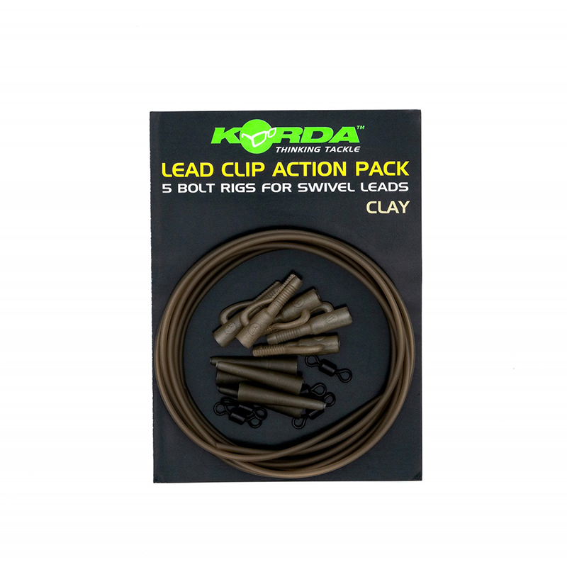 KORDA LEAD CLIP ACTION PACK - CLAY
