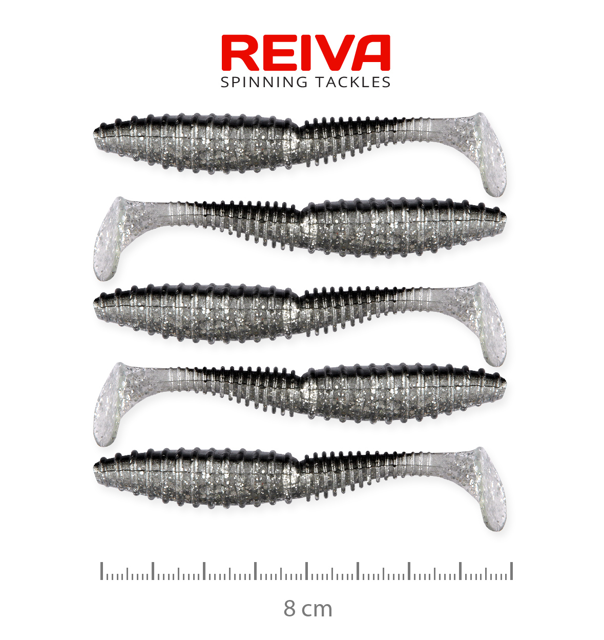 REIVA ZANDER POWER SHAD 8CM 5DB/CS.EZÜST CSILLÁM