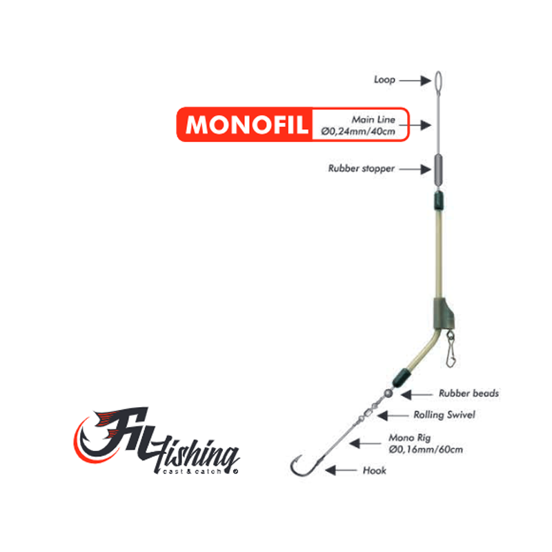 FILEX READY FEEDER RIG HOOK 12 MONOFIL ZSINÓRON