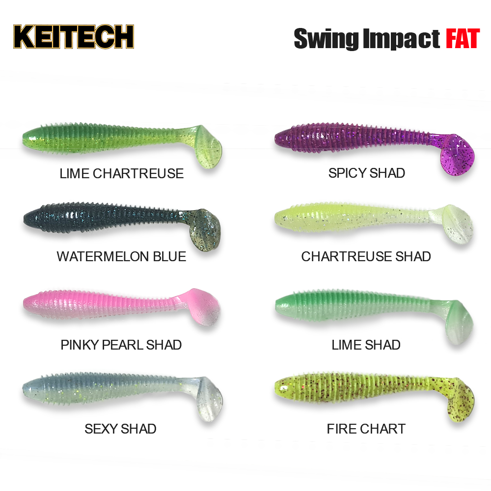 KEITECH SWING IMPACT FAT 6,8"  CHARTREUSE SHAD 