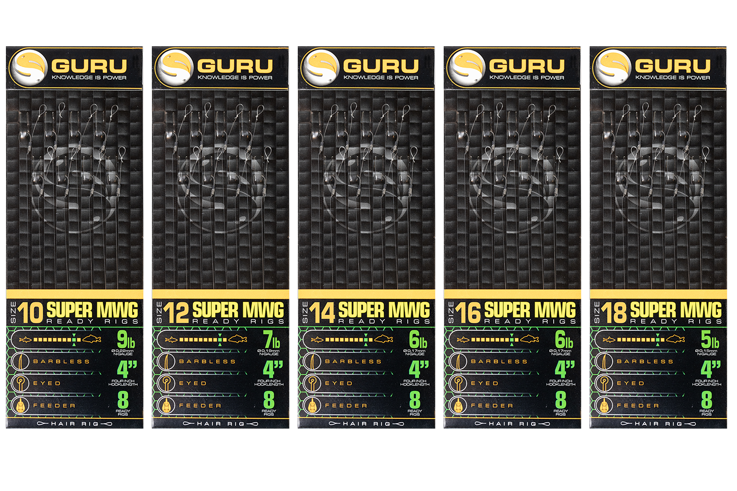 GURU SMWG STANDARD HAIR 4" SIZE 16 - 0,17MM