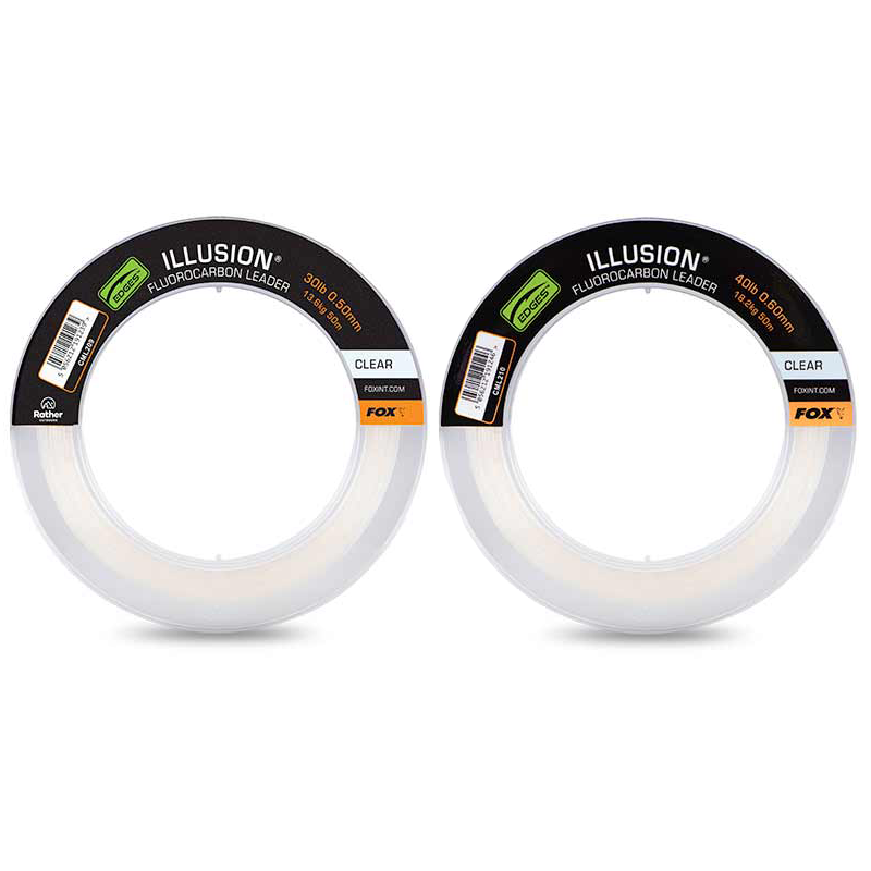 FOX ILLUSION FLUOROCARBON LEADER 40LB 0,60MM 50M - CLEAR