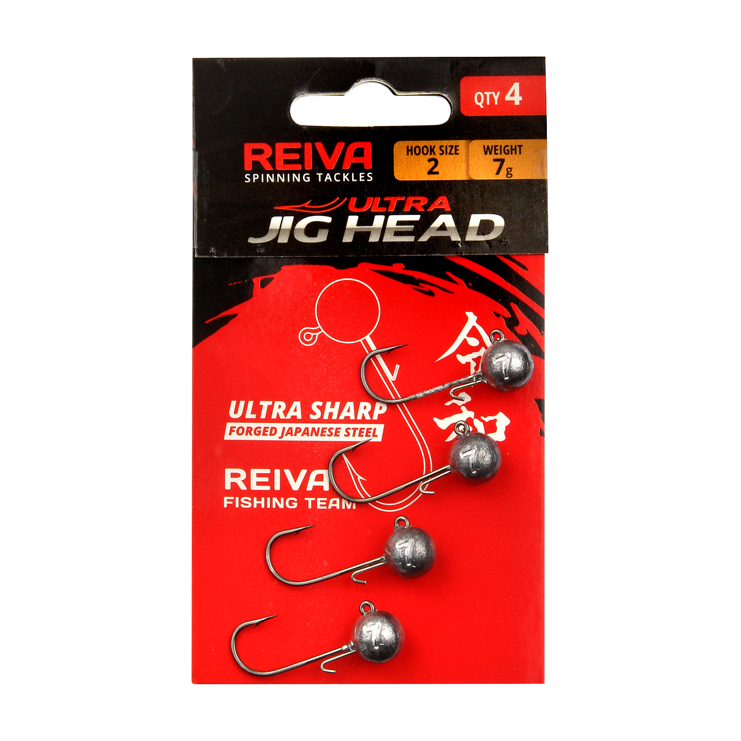 REIVA ULTRA STRONG JIG HEAD 4DB/CS. 3/0 10G