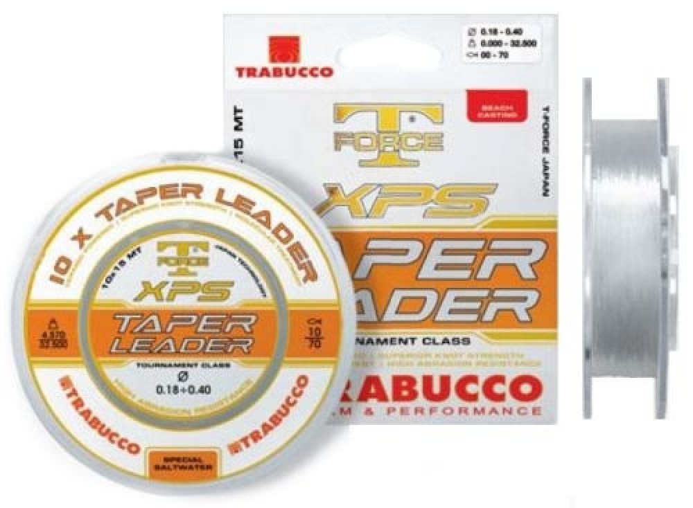 TRABUCCO T-FORCE XPS TAPER LEADER 10 X 15M 0,23-0,57 mm