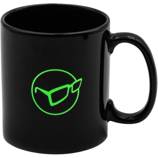 KORDA MUG GLASSES LOGO BLACK