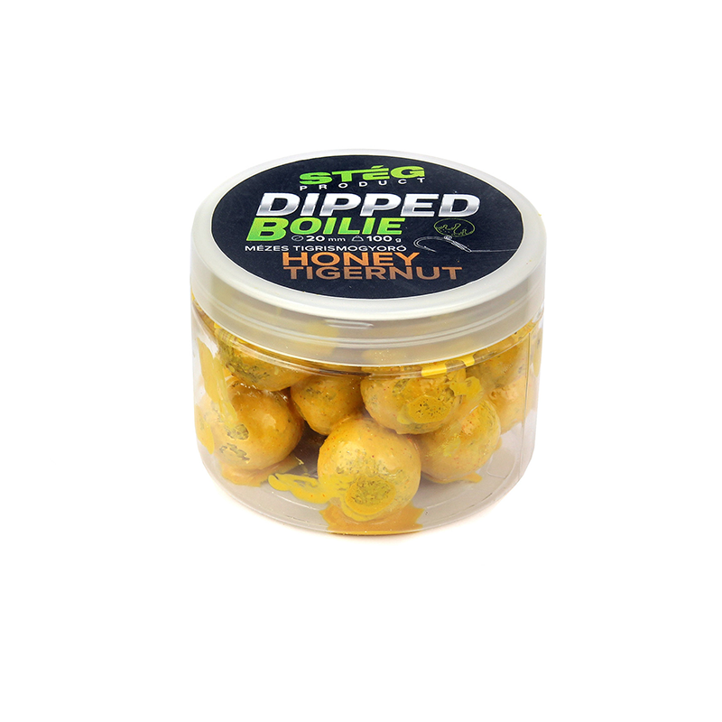 STÉG DIPPED BOILIE 100GR 20MM MÉZES-TIGRISMOGYORÓ